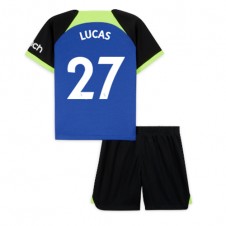 Tottenham Hotspur Lucas Moura #27 Bortaställ Barn 2022-23 Korta ärmar (+ Korta byxor)